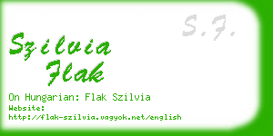szilvia flak business card